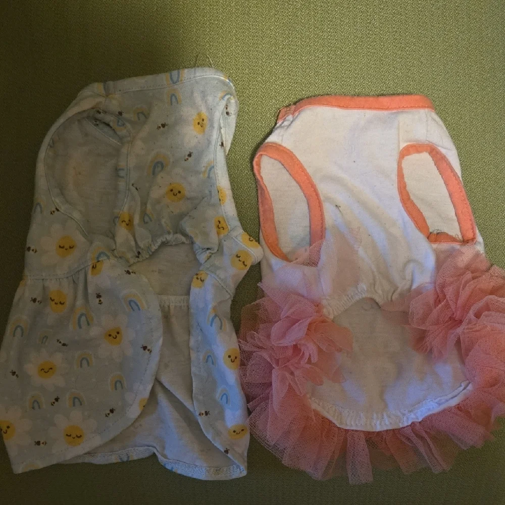 Adorable Dog Outfit Set with Yellow and Pink Accents